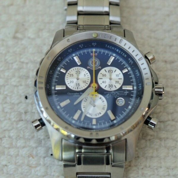 Christopher Ward C4 Peregrine Chronograph. RAF Benson Special Ed'n. Box ...