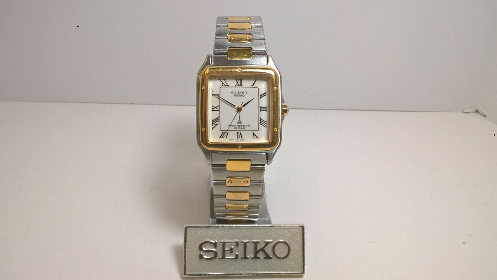 Rare Seiko SCPB002 Cartier Santos Style Cadet 7N01-5010 Quartz 