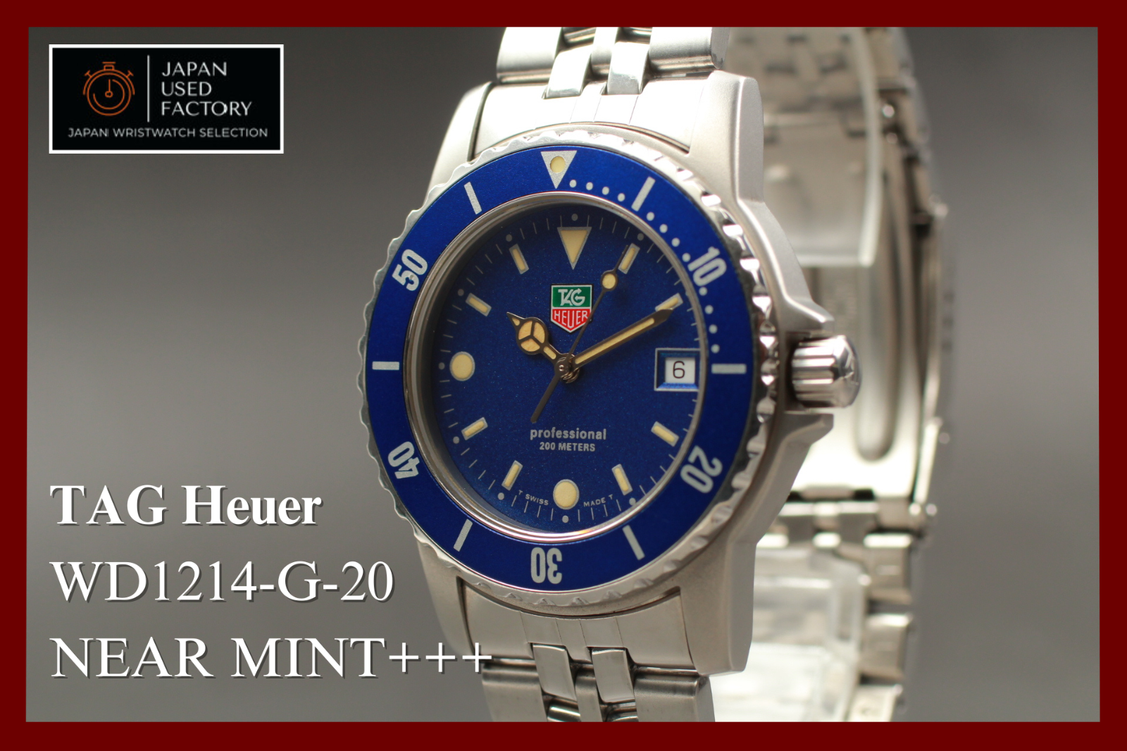 NEAR MINT+++] TAG Heuer 1500 WD1214-G-20 Blue Dial 200M Men's