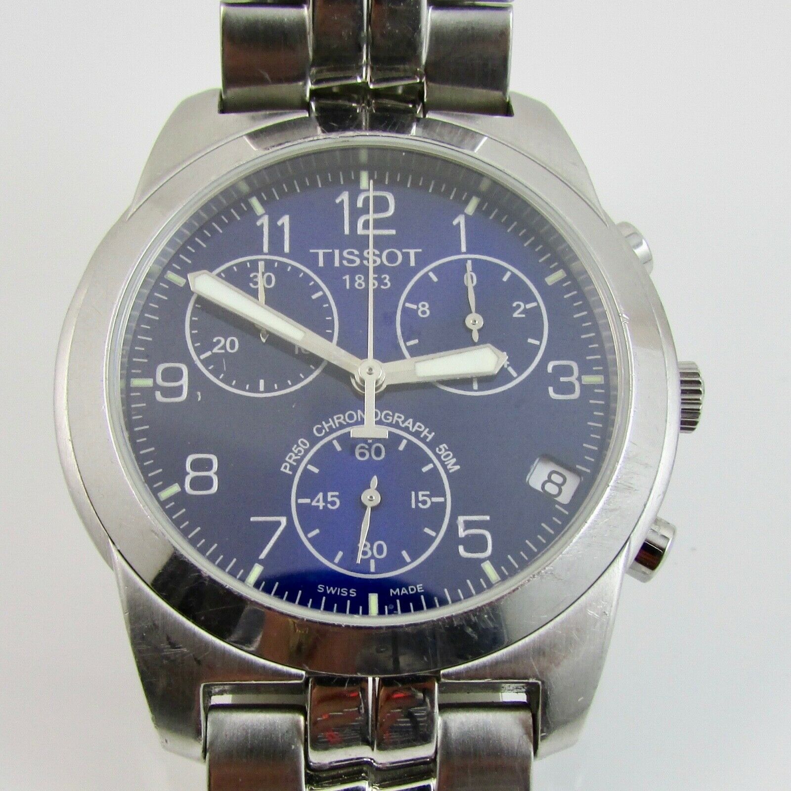 Tissot 1853 Blue Stainless Steel PR 50 Chronograph J378 478