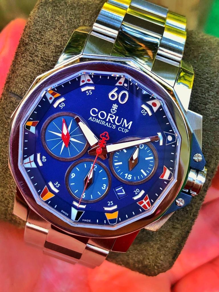 Corum Admirals Cup Challenge 44 MM Blue DialChronograph Stainless