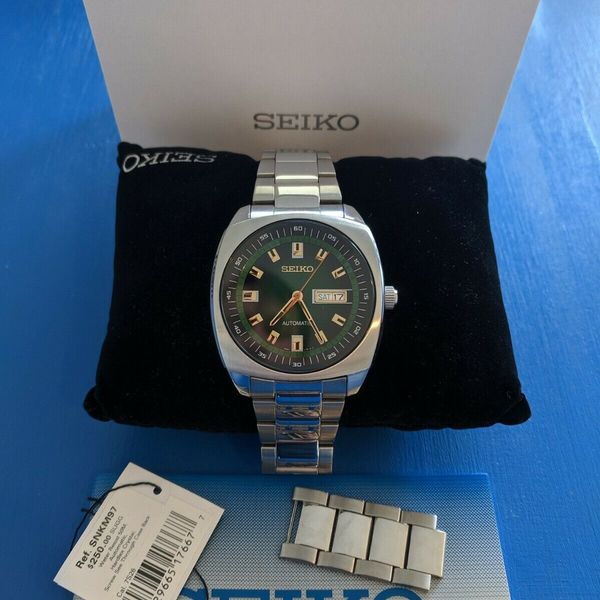 Seiko Recraft Snkm97 Green Dial Vintage Automatic Stainless Steel Watch Men S Watchcharts