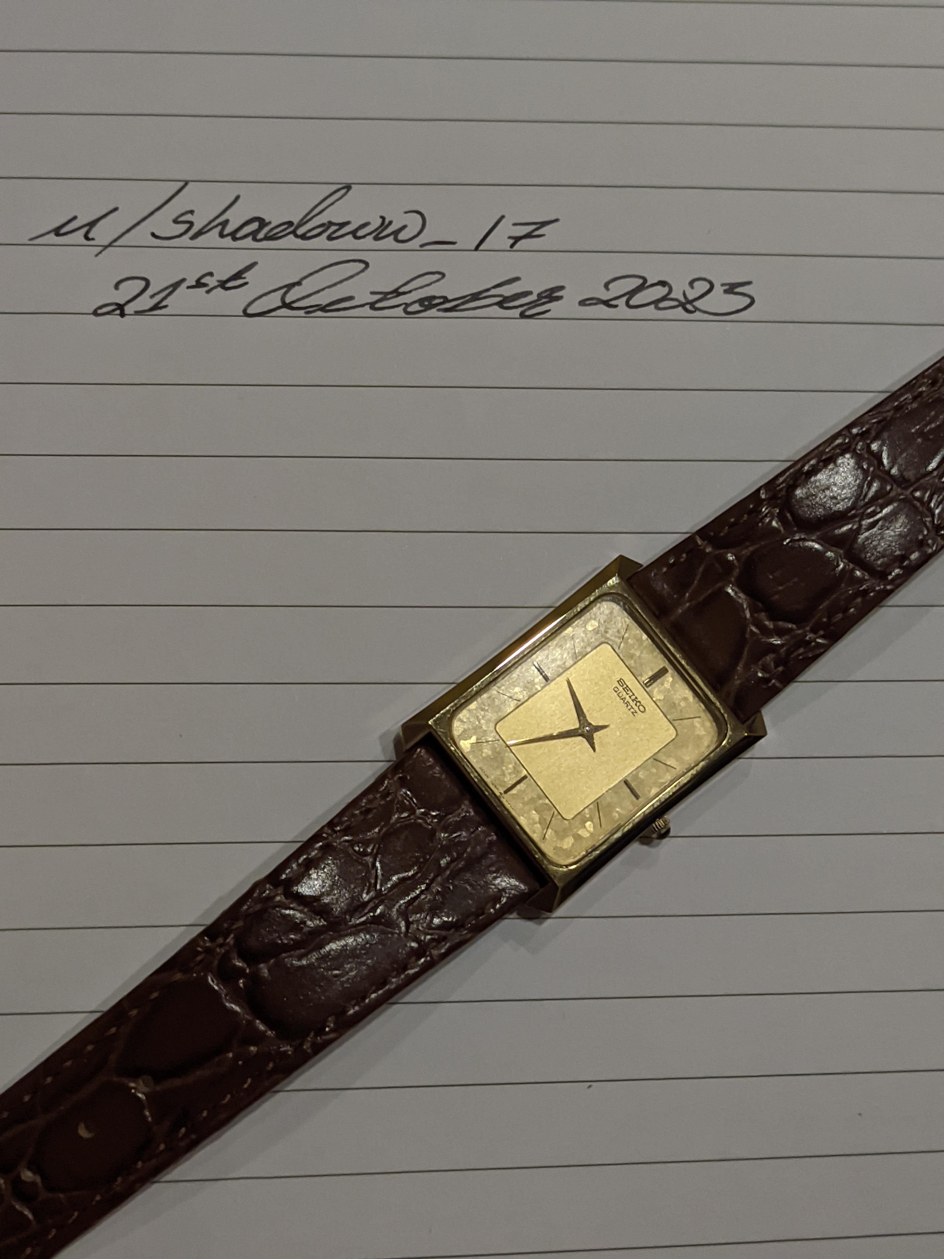 WTS] Seiko 7430-5230 Ceramic, Onyx Crown, Ultra Slim Tank!--- $159