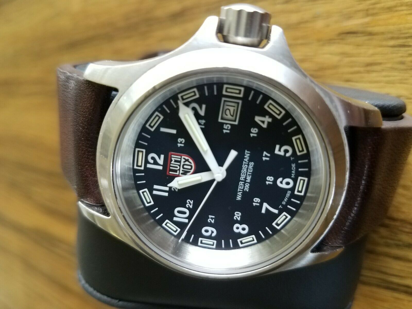 Vintage Luminox Series 800 MBM H3 Stainless Steel Watch 200m 