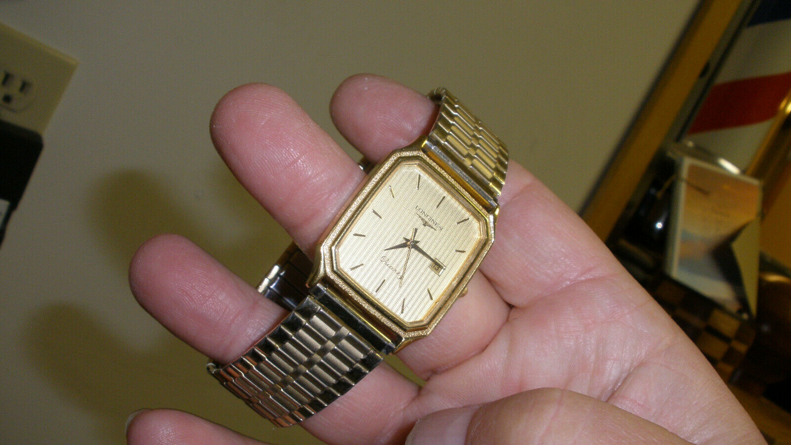 longines mens quartz watch has date was a service award in 1986