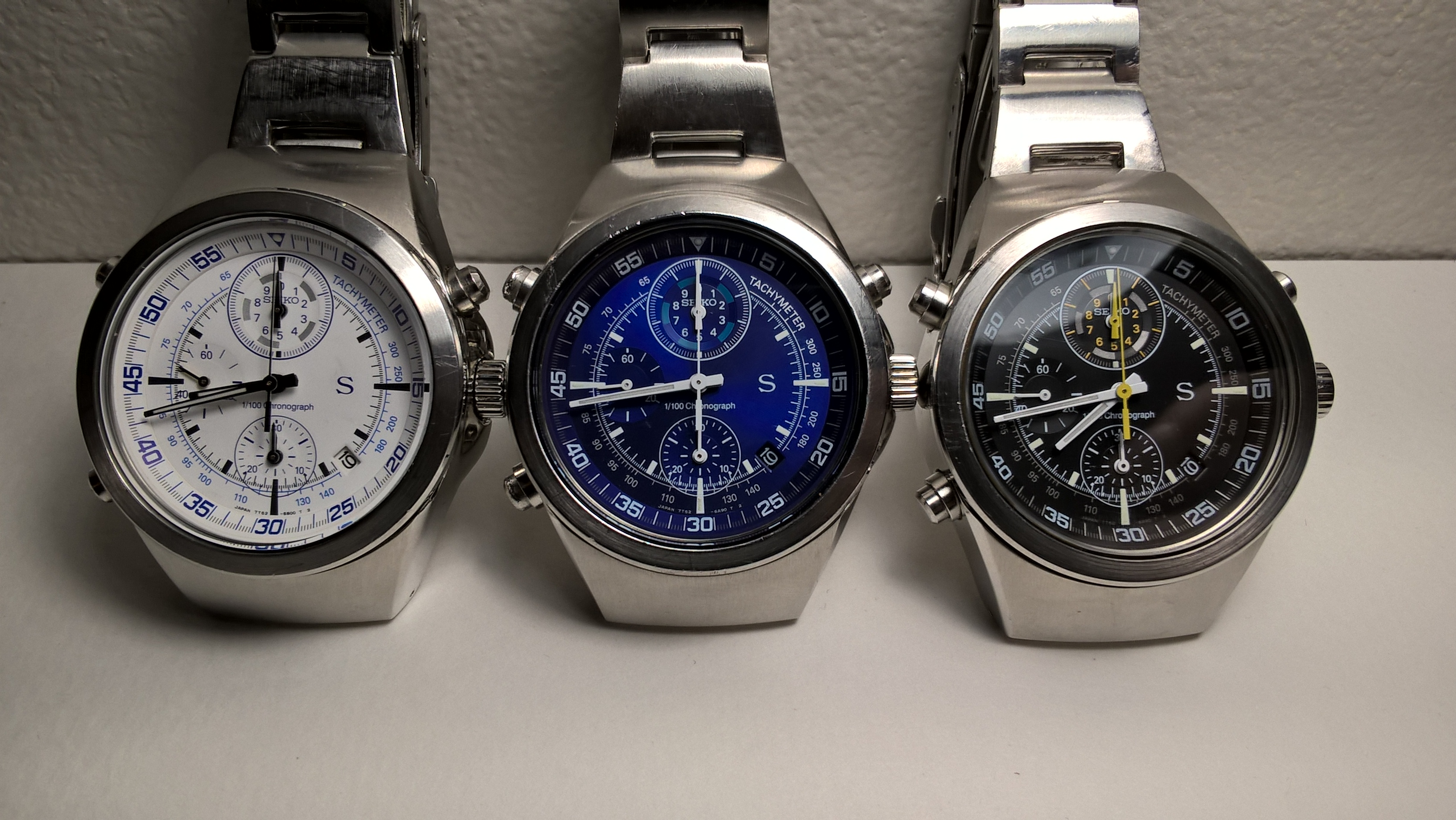 FS: Three Seiko SUS 7T52-6B00 (SCFV001 SCFV003 SCFV005) 1/100 Chronographs  - Catalogue Set! | WatchCharts Marketplace