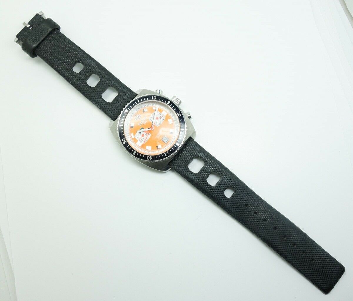 Zodiac Z02209 Seadragon Chronograph Orange Dial Date Wristwatch