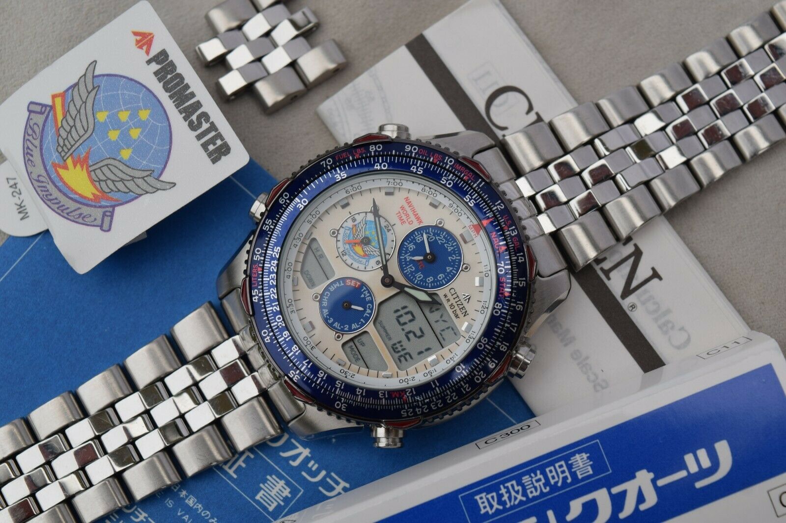 Citizen Promaster JASDF Blue Impulse NaviHawk World Time Watch