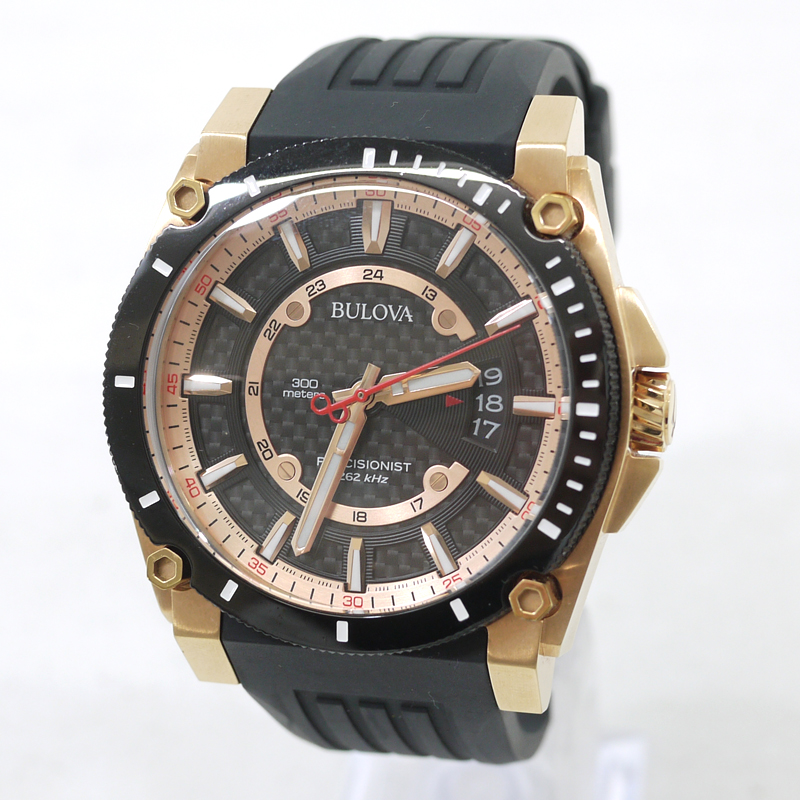 Used BULOVA Bulova Precisionist Precisionist Watch Analog Quartz 98B152 Dial Black Belt