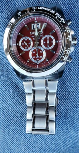 SEIKO 7T04 0AT0 Quartz Big Date Chronograph Men s Watch rare dial