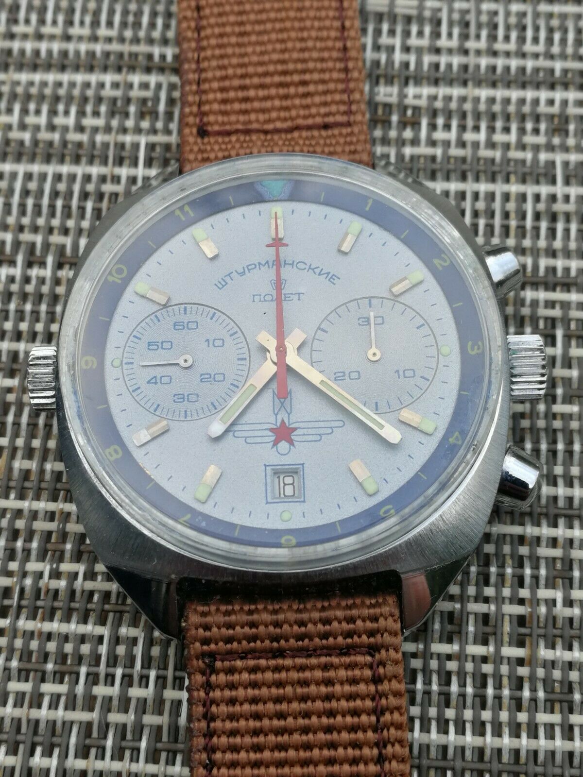 POLJOT STURMANSKIE CHRONOGRAPH USSR Russian military watch 3133