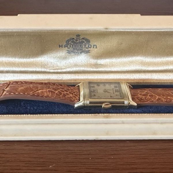 Hamilton Otis Watch JLC Reverso 14k GF Running Extremely Rare Vintage ...