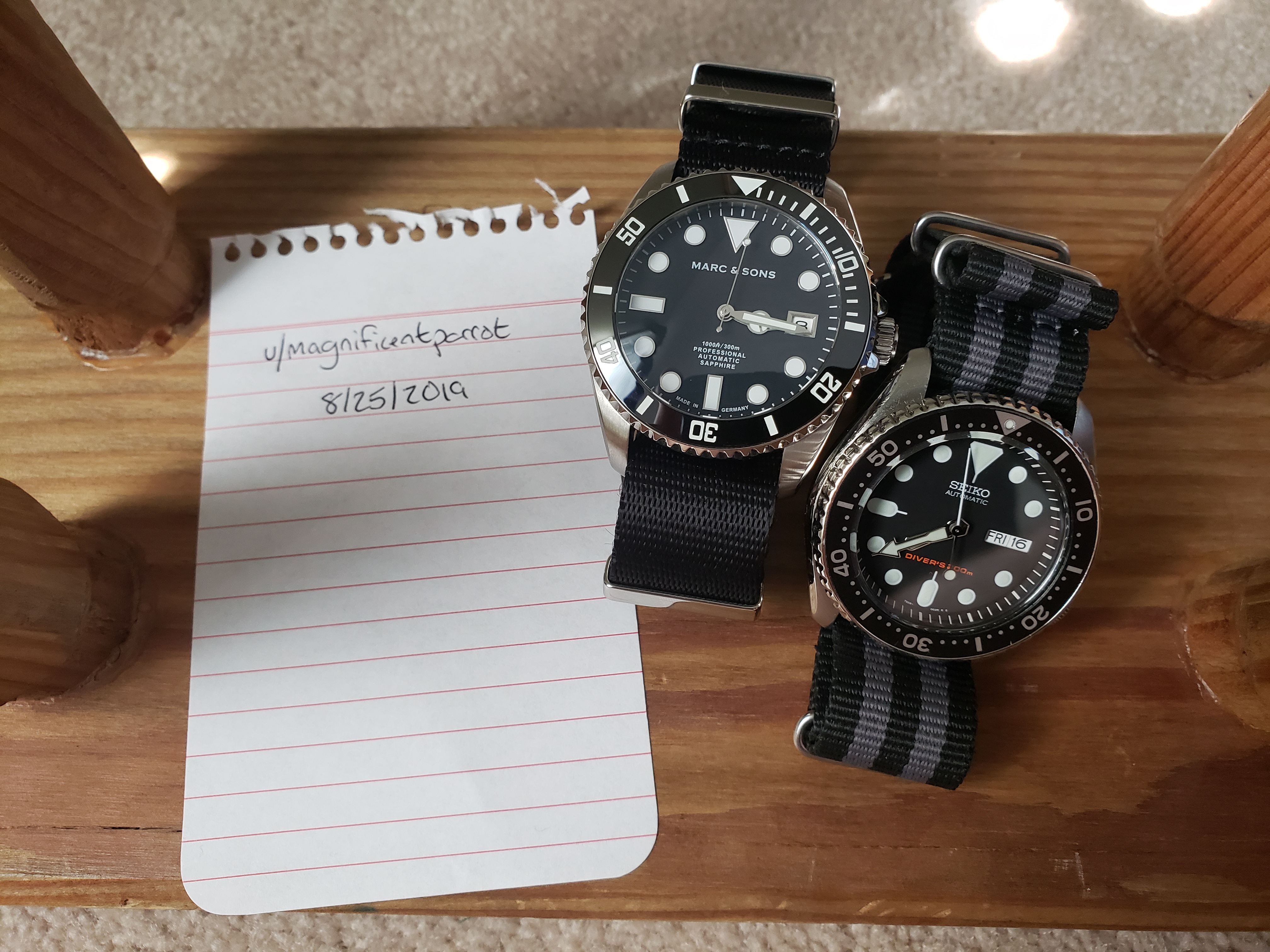 [WTS] Seiko SKX007 and Marc & Sons MSD-045-5 300m Dive Watch. Both ...