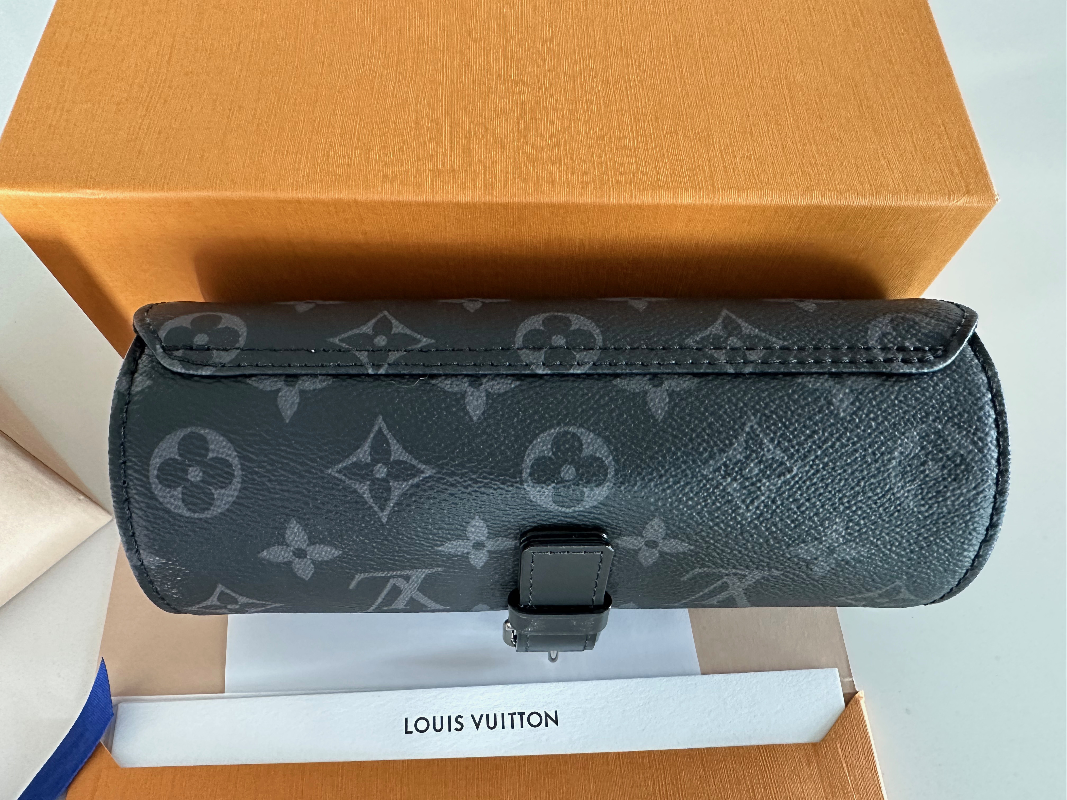 WTS] Louis Vuitton Monogram Eclipse - 3 Watch Case / Watch Roll