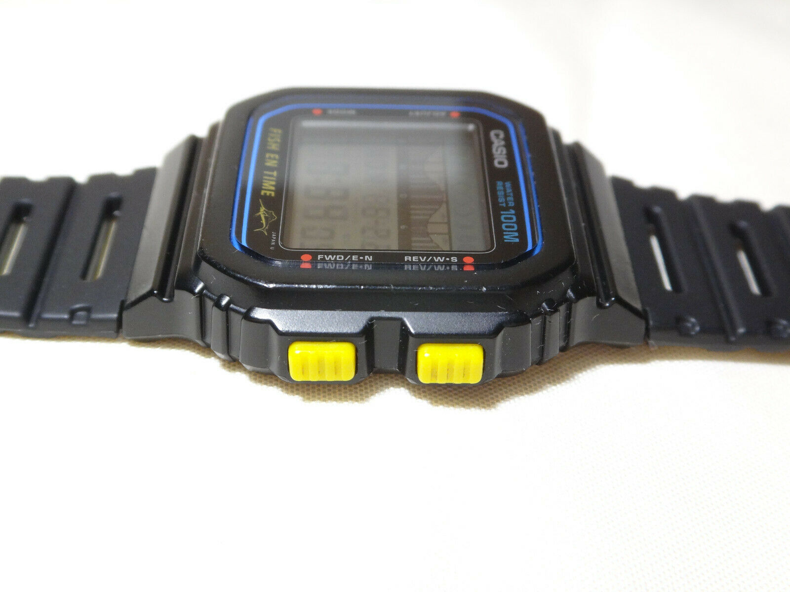 VINTAGE CASIO FT-100W FISH EN TIME WATCH JAPAN MODULE 844