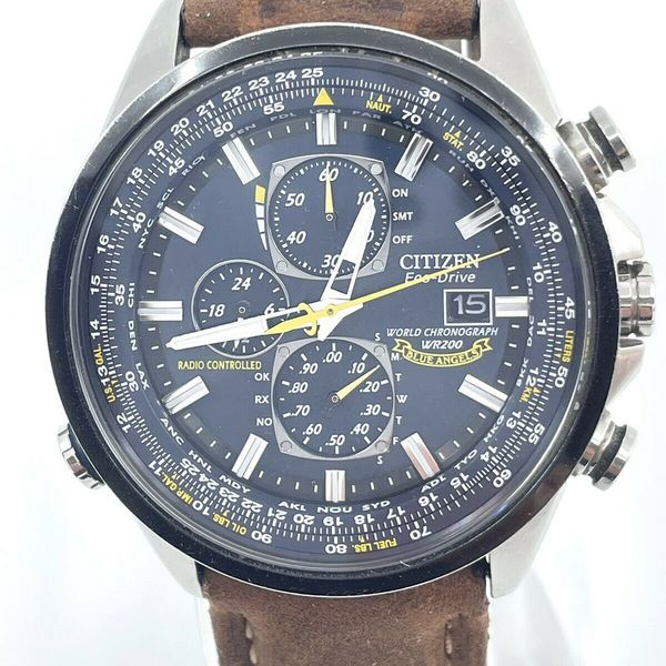 Citizen Mens Blue Angels World Chronograph Eco Drive Watch Wr200 Watchcharts 8575