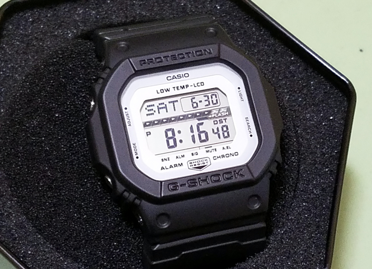 Sold Casio G Shock Gls5600cl 1 5600 G Glide Black With Cloth Band Watchcharts