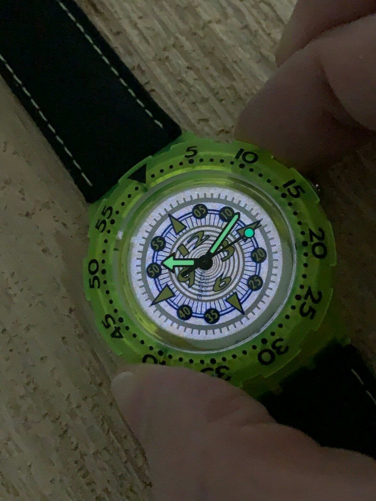 Swatch Originals Scuba 200 LOOMI SDJ900 Fluoscope NOS! Box/Paper 