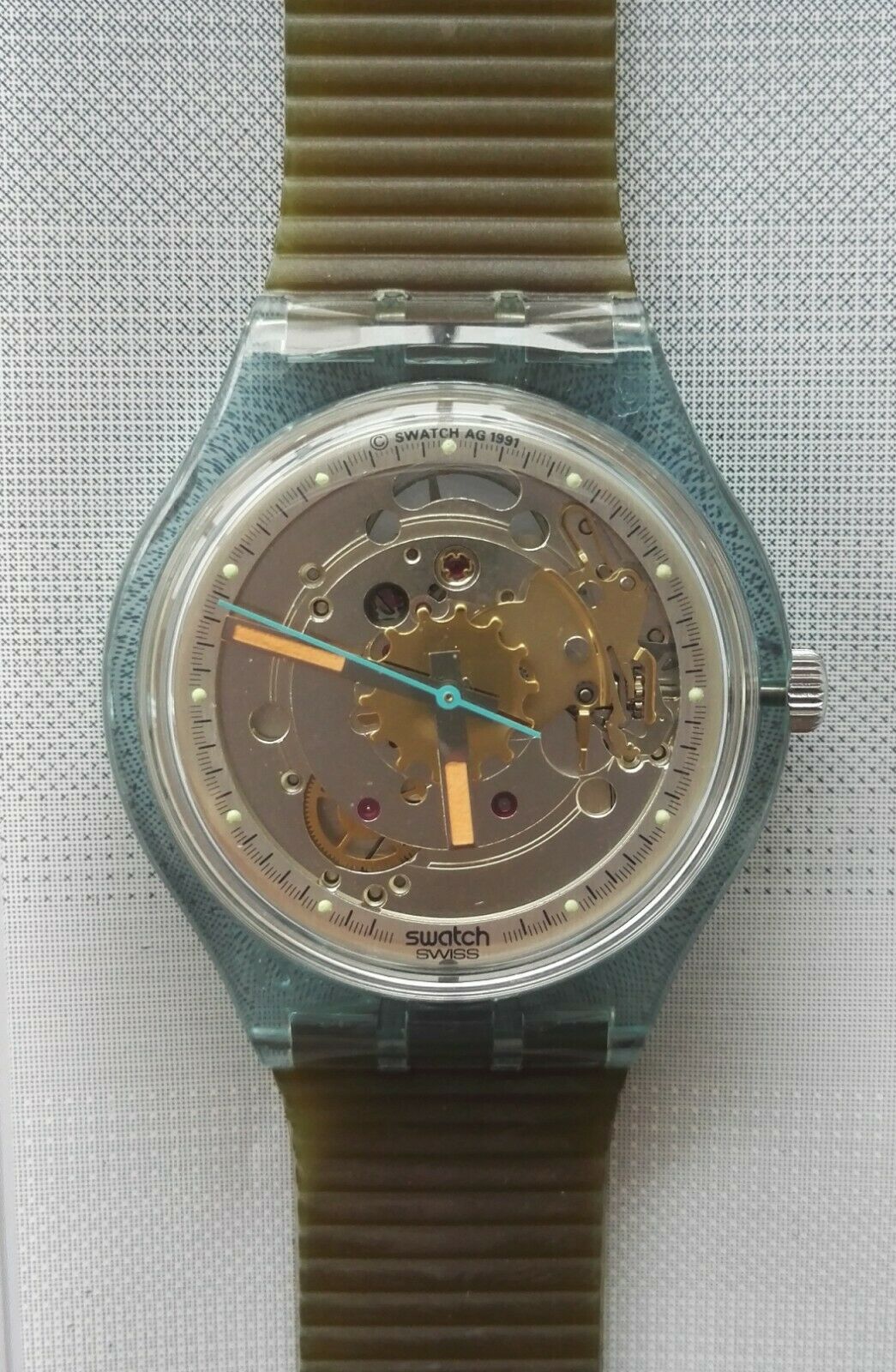SWATCH AUTOMATIC SAN100 BLUE MATIC 1991 NEW OLD STOCK | WatchCharts