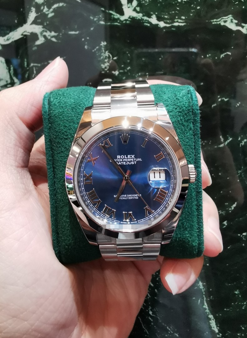 Rolex datejust 41 online blue 2021