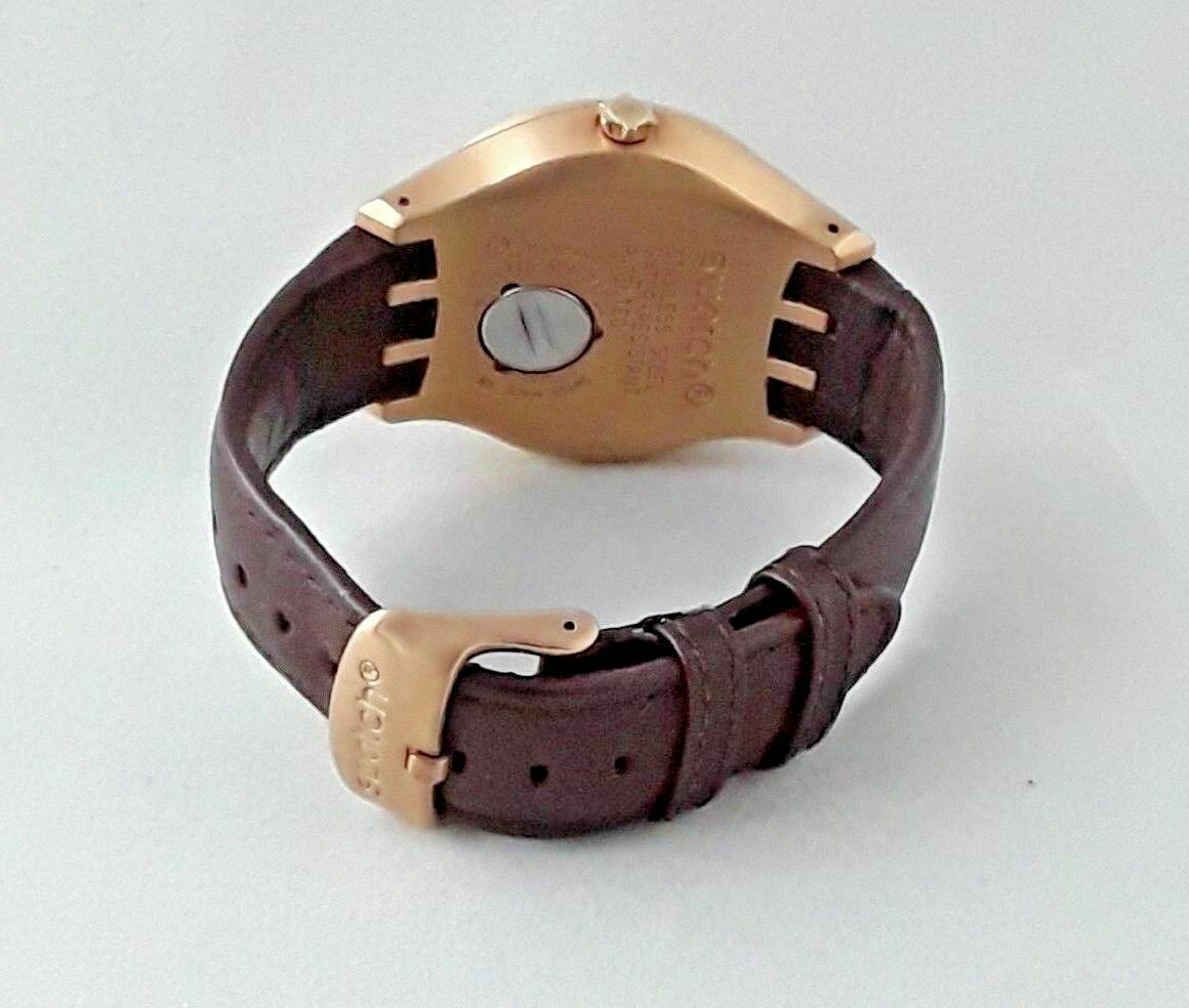Swatch Irony YTG400 Men's Quartz Watch Stainless Brown In A