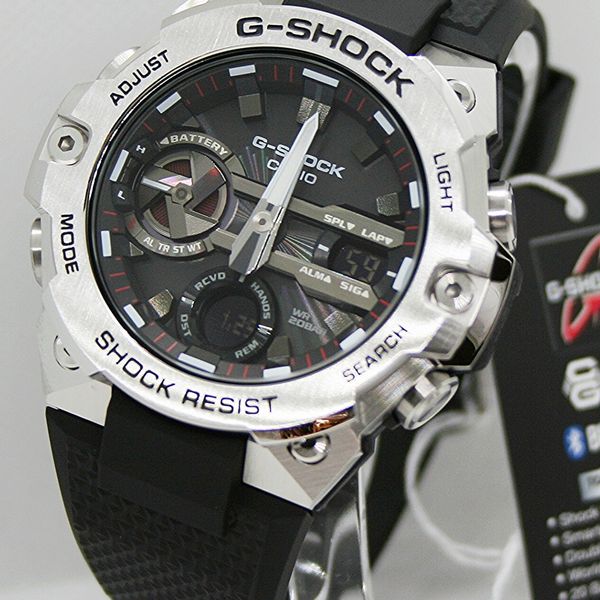 GST-B400 Massief roestvrijstalen convexe horlogeband voor Casio G-Shock
