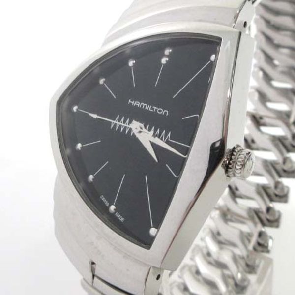 [Used] Hamilton HAMILTON Ventura H244112 Watch Analog Quartz Metal Rubber Band Box Koma Manual
