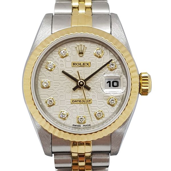[Used] ROLEX 69173G Datejust 10P Diamond Computer Dial Ladies Stainless ...