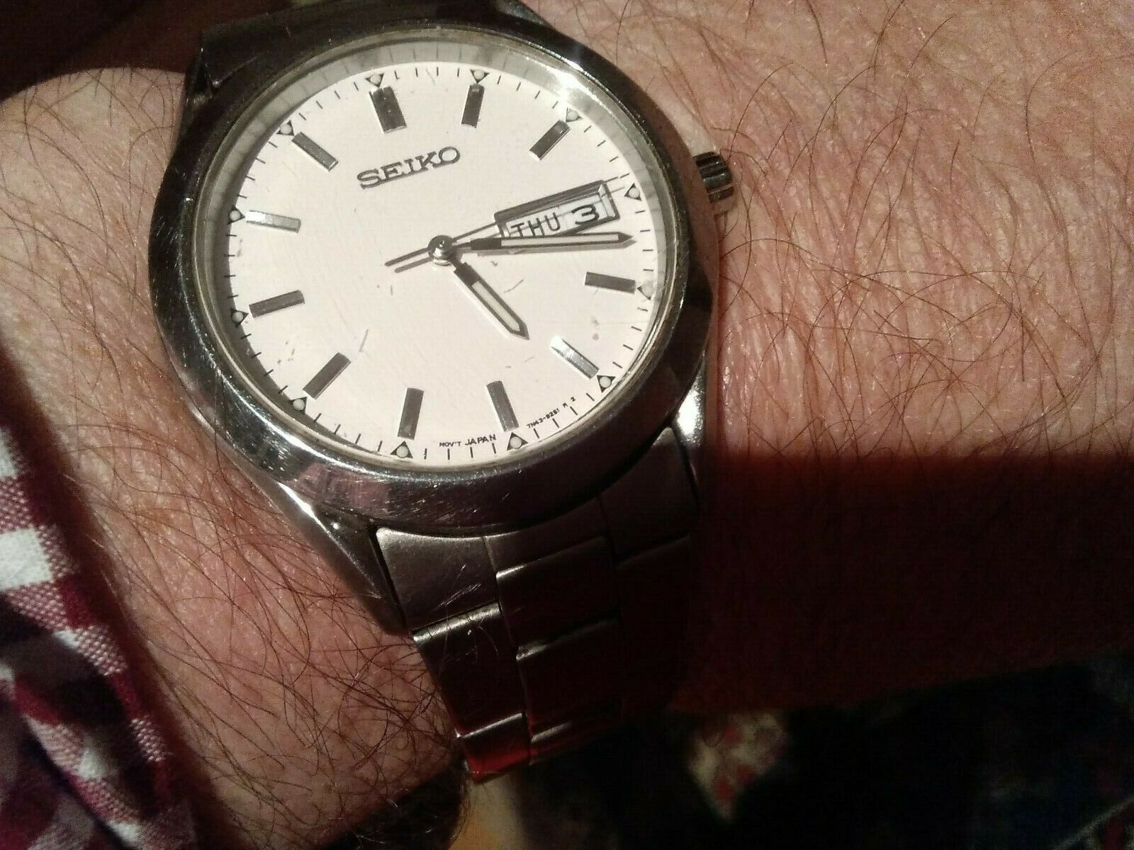 Men Vintage S S Seiko 7N43 9070 A4 Date And Day Quartz