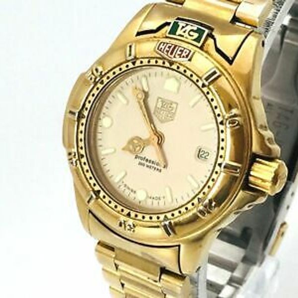 Tag Heuer Professional 18K Yellow Gold/Steel 36mm Quartz Watch B/P WT1250