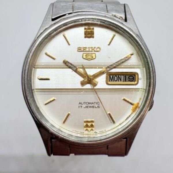 seiko 5 automatic mens watch Vintage 17 Jewels Japan Made Movement ...