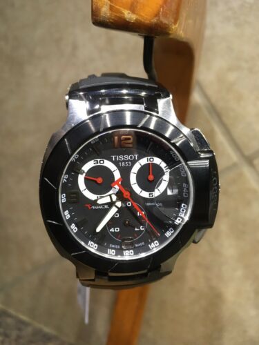 Tissot T0484172705700 T Race Chronograph Black Rubber Band Mens Watch No Reserve Watchcharts