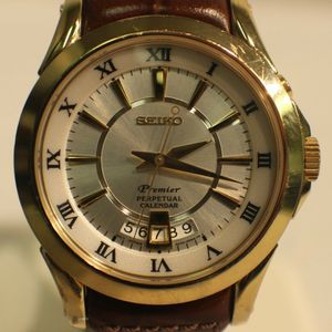 Authentic Men s Seiko Premier Perpetual Calendar 6A32 00R0 Quartz Watch WatchCharts Marketplace