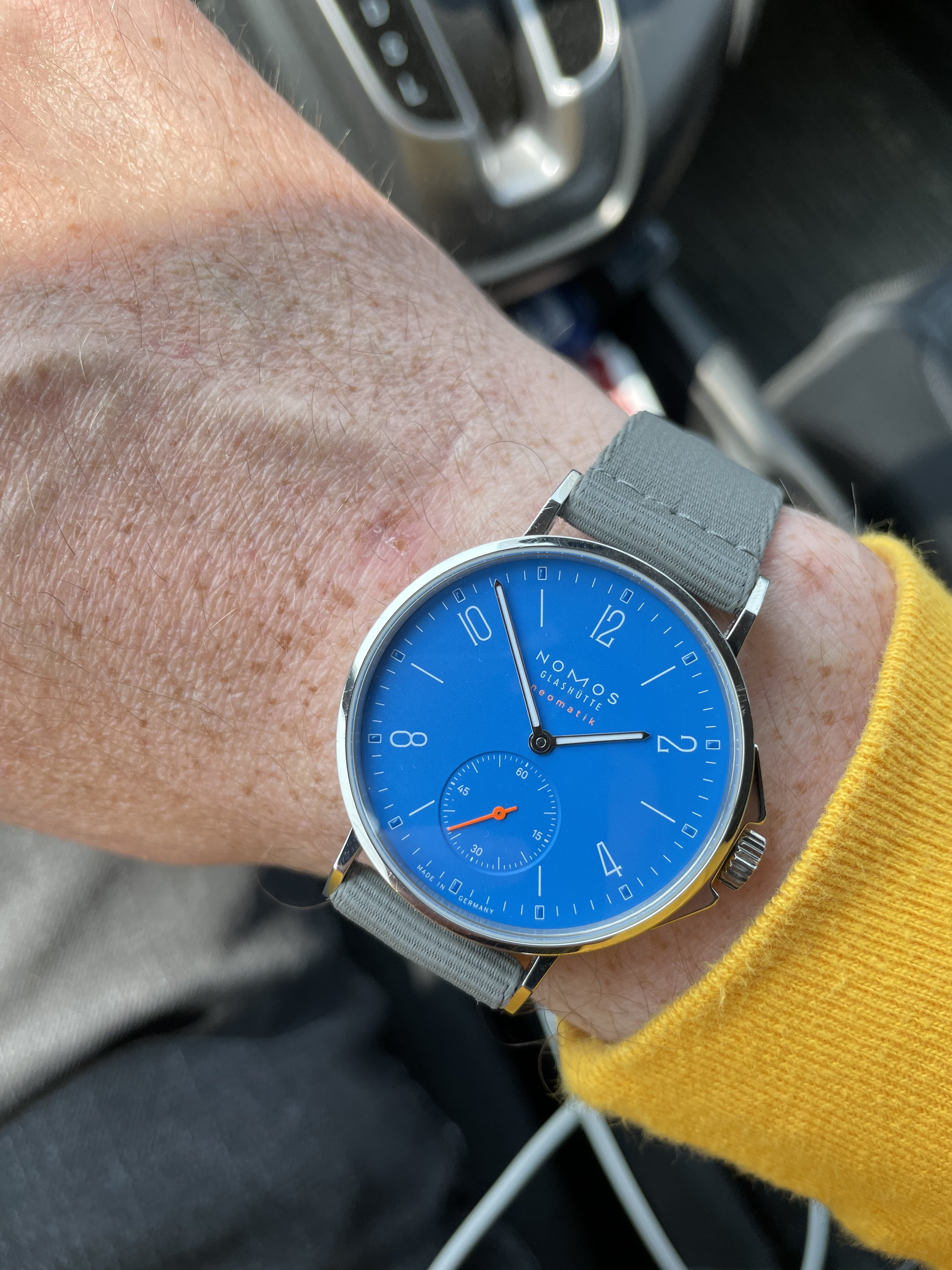 2 300 USD 2300 NOMOS Ahoi Neomatik ref. 562 Siren Blue WatchCharts Marketplace