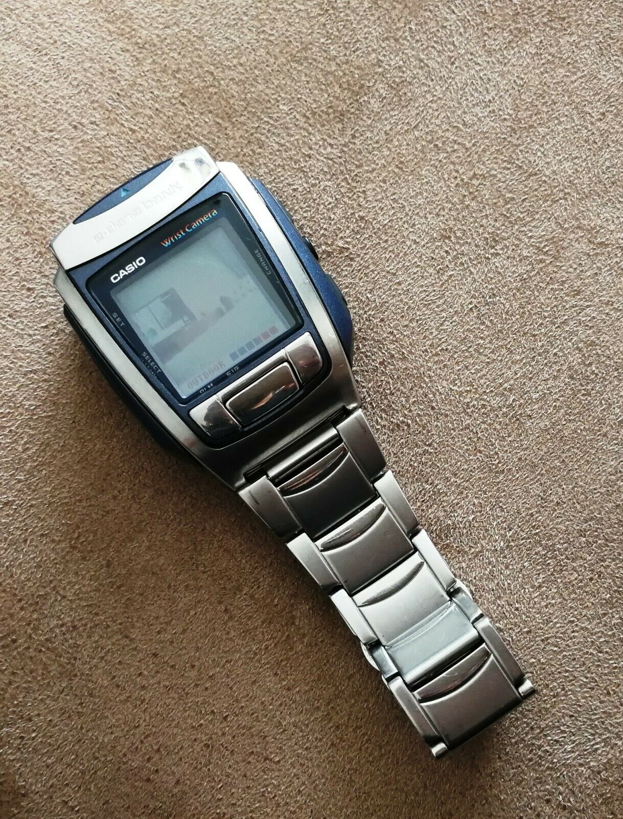 casio wqv-10 wrist color camera lcd alarm chrono lcd watch module 