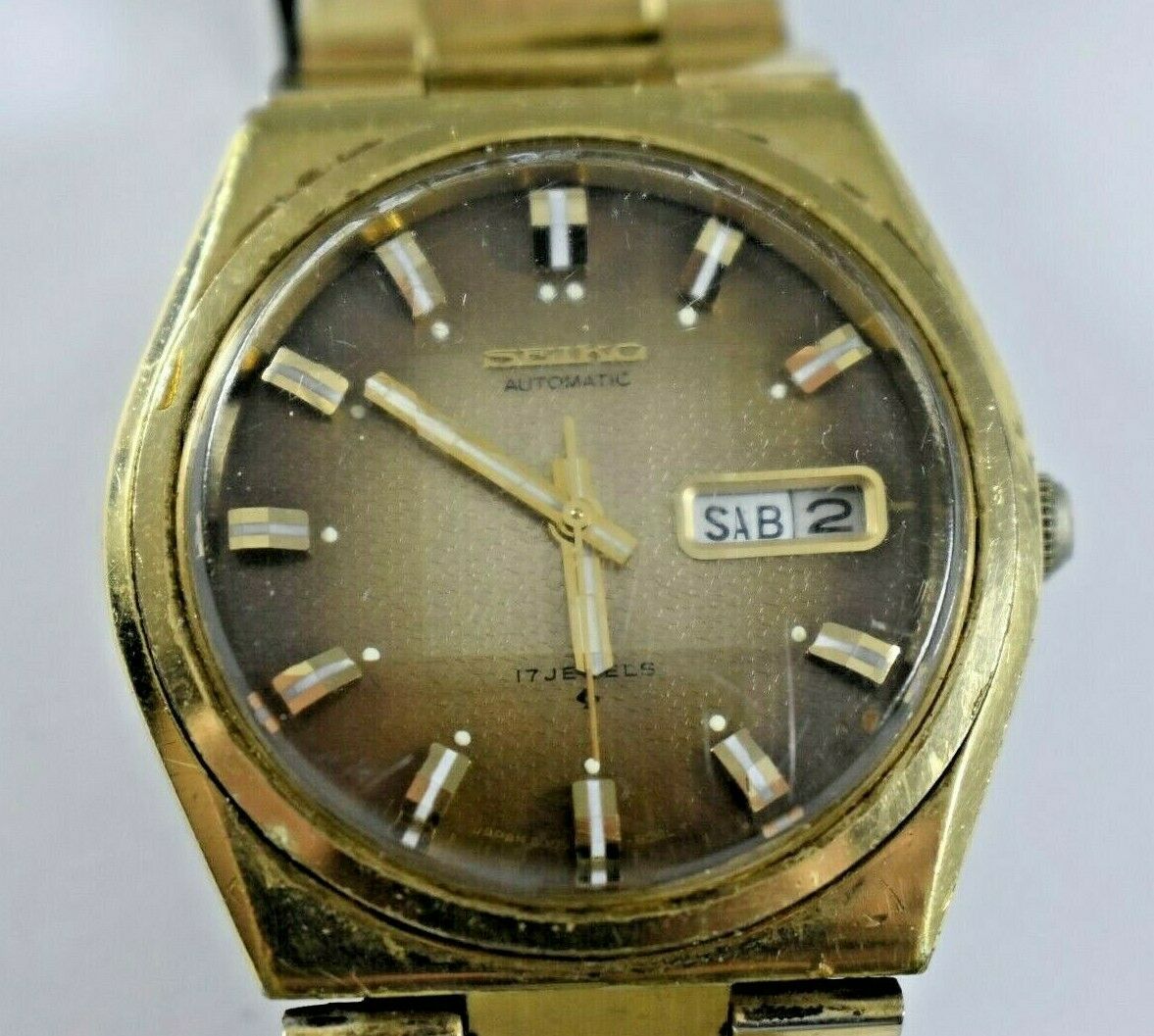 Vintage Seiko Automatic 6309-8049 Day Date Calendar Mens Wrist Watch Runs   | WatchCharts