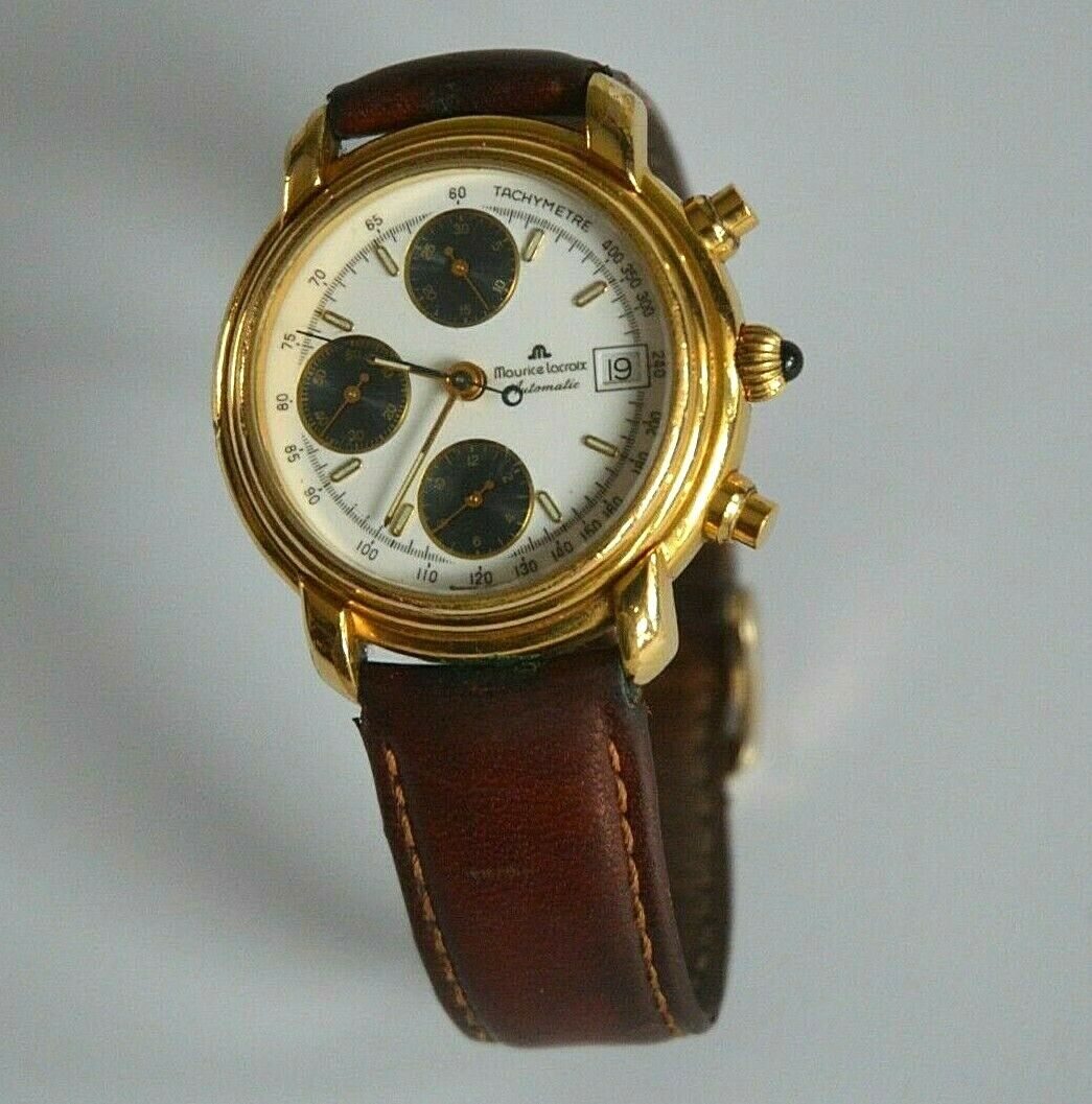 MAURICE LACROIX CRONEO 03274 GOLD PLATED AUTOMATIC CHRONOGRAPH