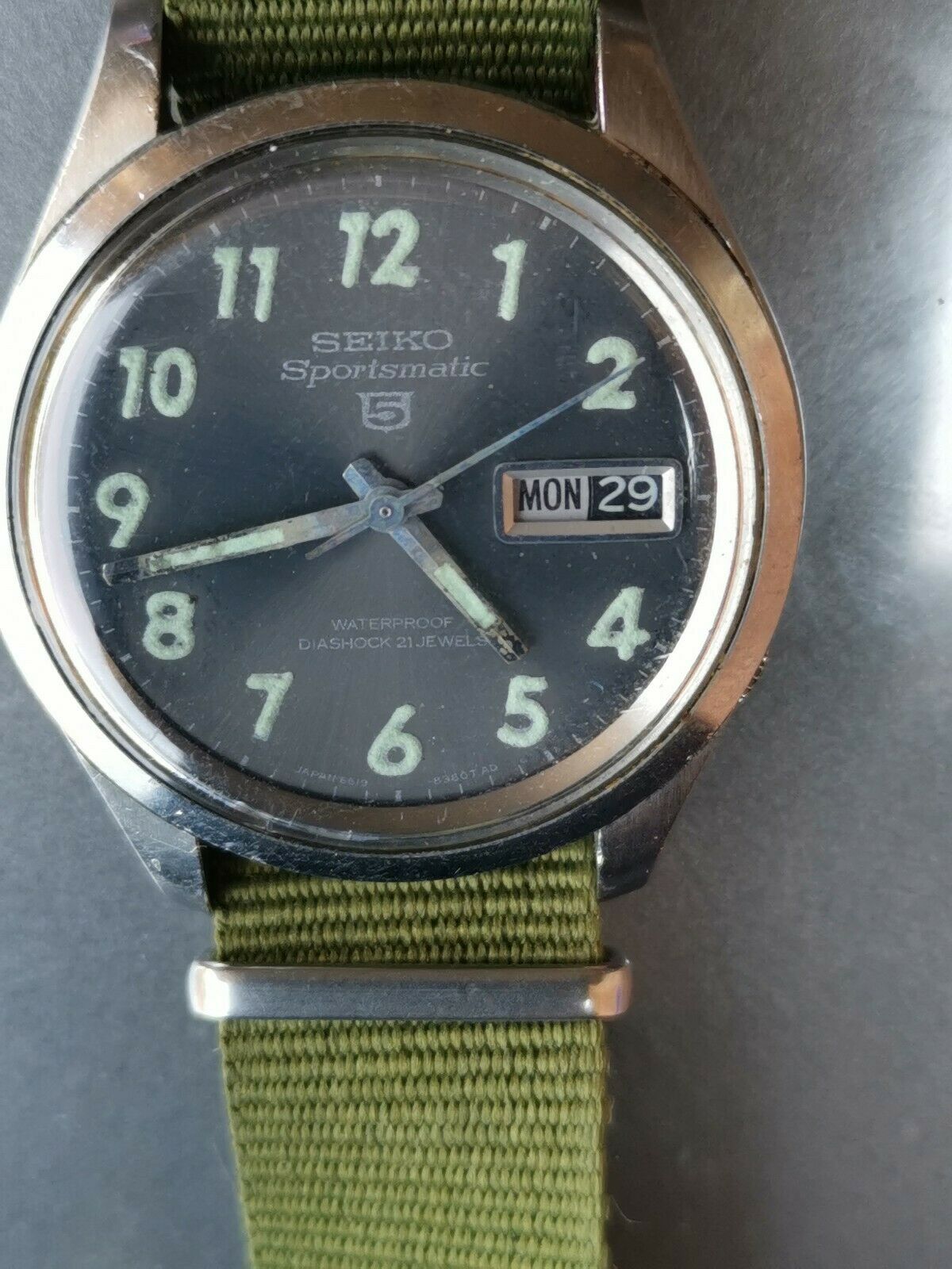 VINTAGE SEIKO 5 SPORTSMAN 6119 8280 VIETNAM WAR 1966 MACV SOG 