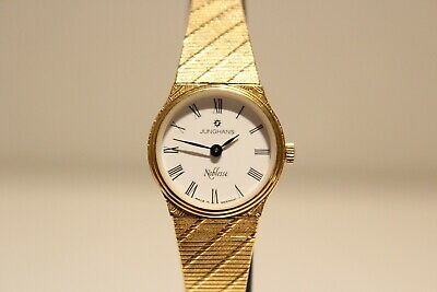 Vin-Antique Noblesse gattaca10周年 限定品 Junghans Noblesse Gold Plated Handsome Vintage Mens Germany