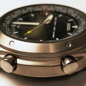 SEIKO H023-00D0 Analog & Digital TITANIUM Chrono Alarm World Time
