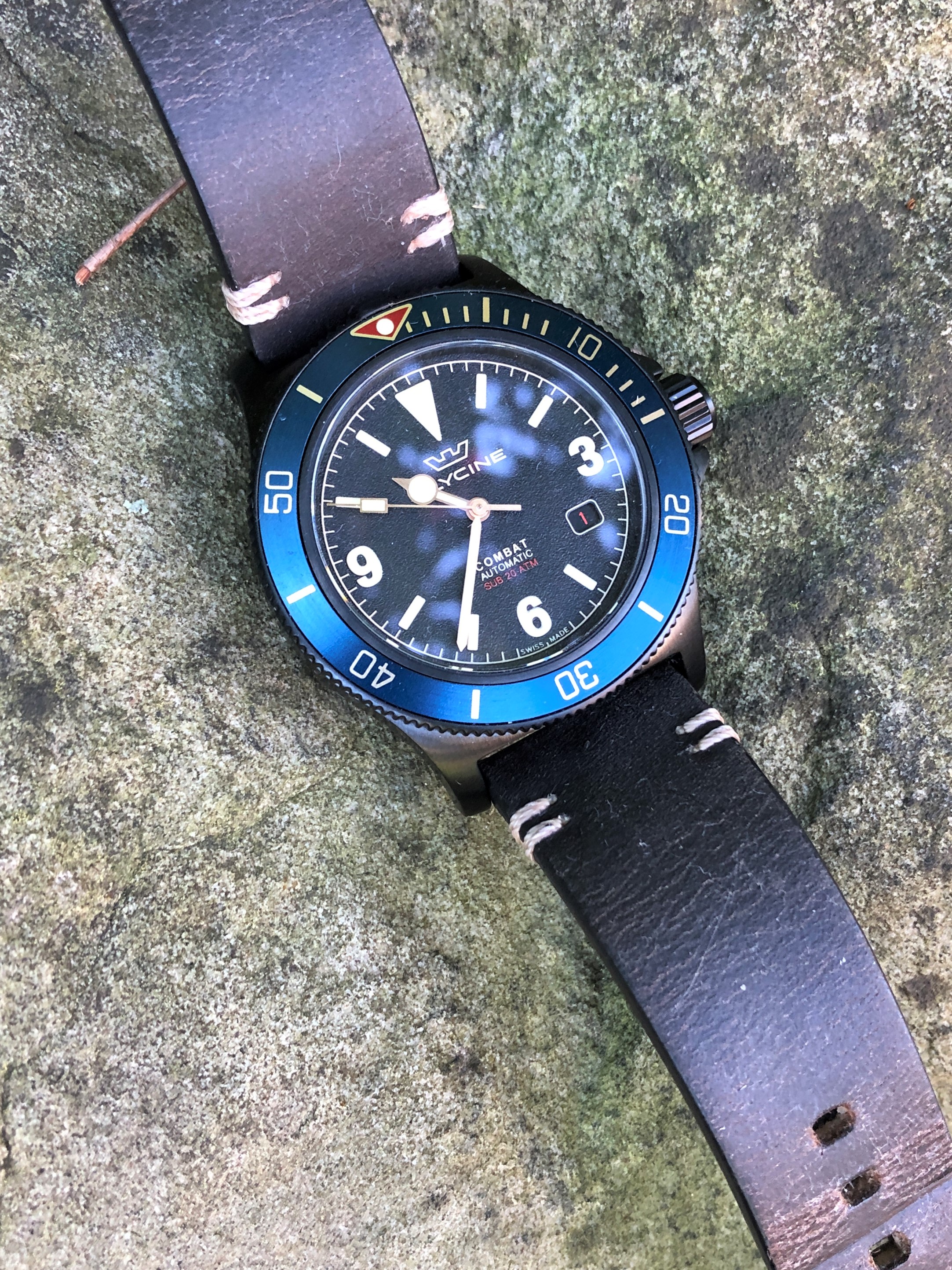 FS Glycine Combat Sub GL0270 teal black vintage WatchCharts