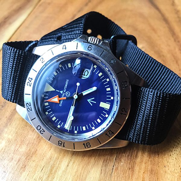 Chronotac Explorer II GMT Automatic Sub with Blue Dial | WatchCharts ...