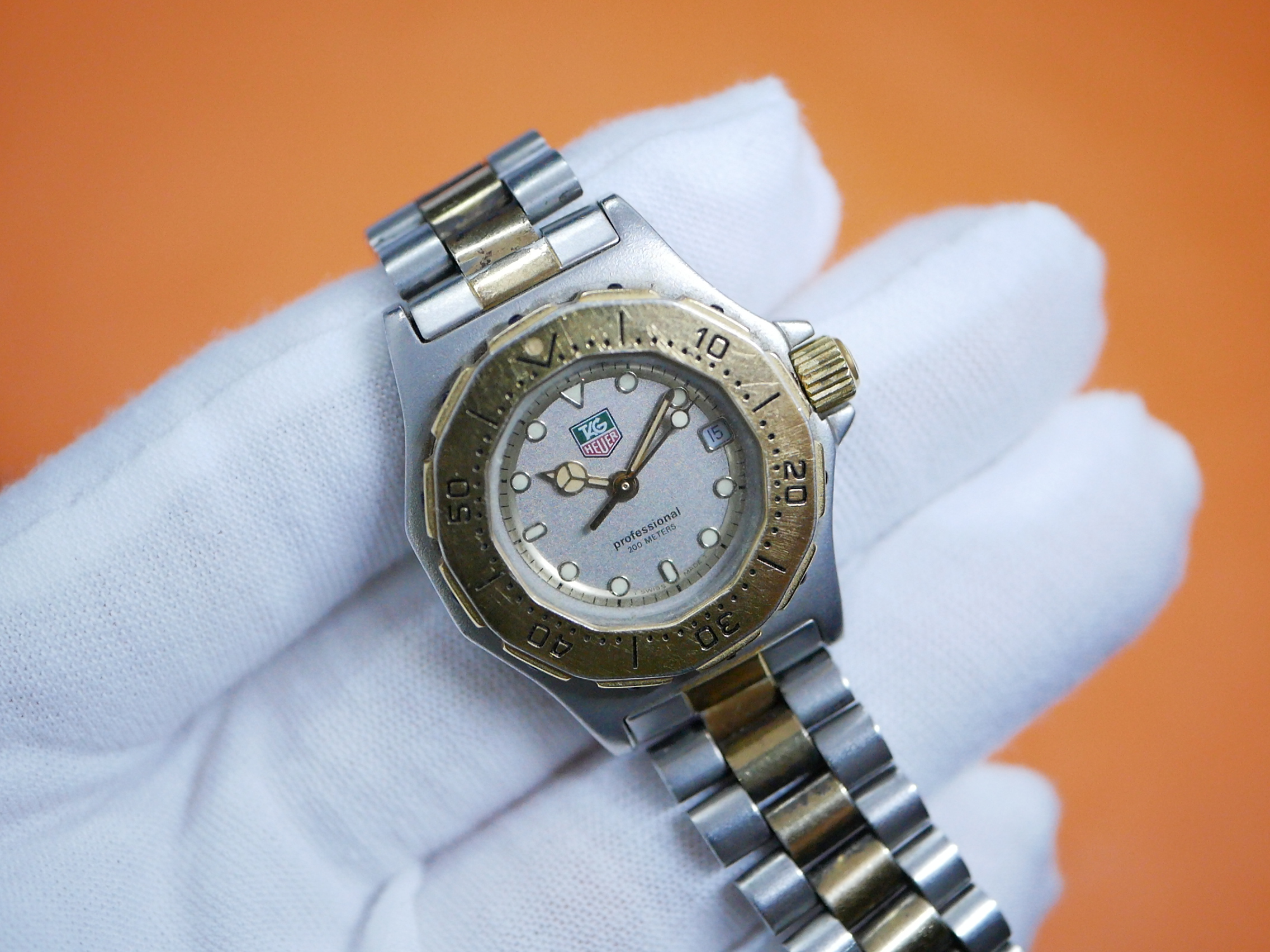 稼働 TAG HEUER タグホイヤー プロフェッショナル 3000 コンビカラー