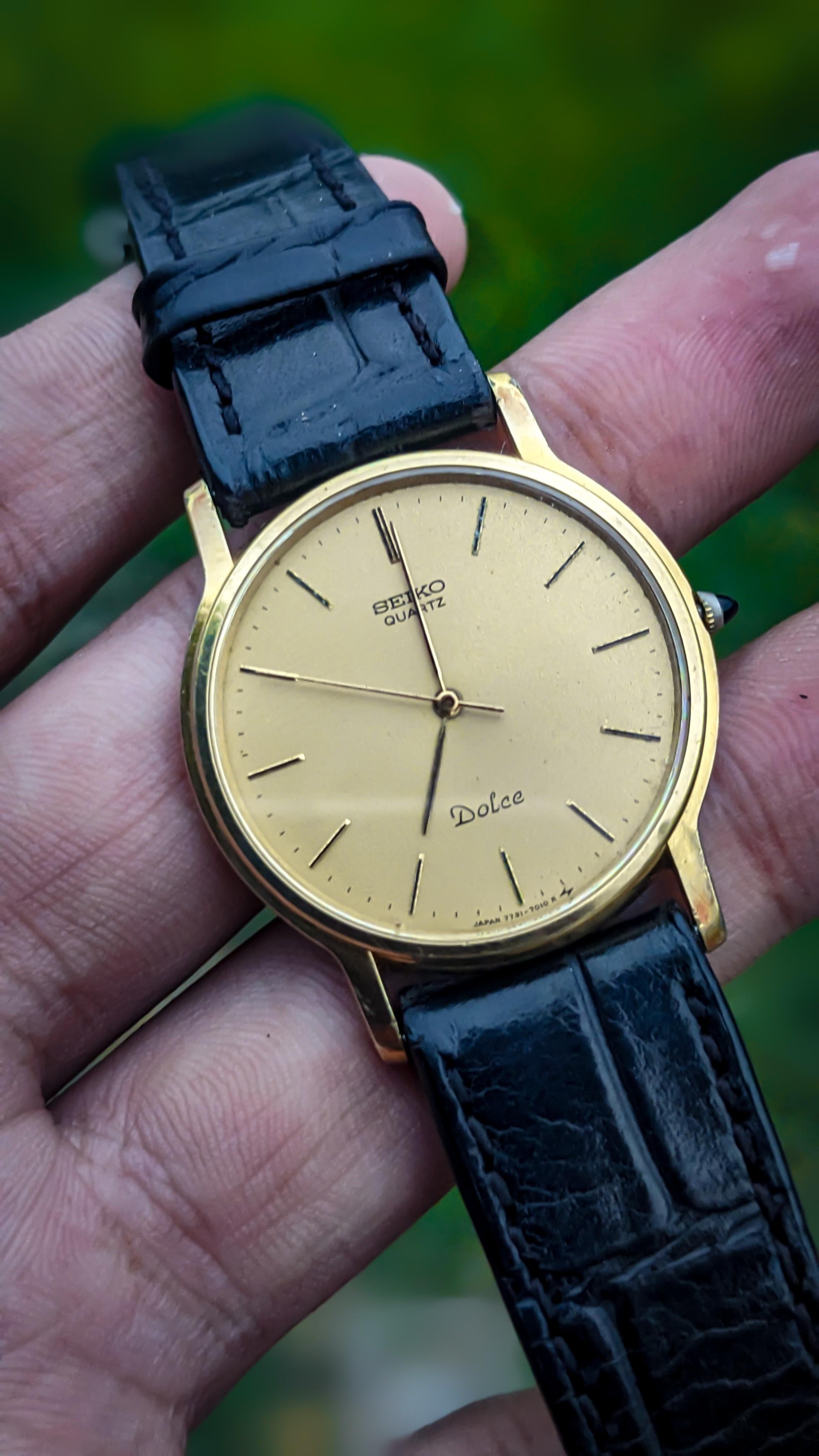 セイコー 7731-7010 ドルチェ 1984年2月製造 vintage watch | 金箔