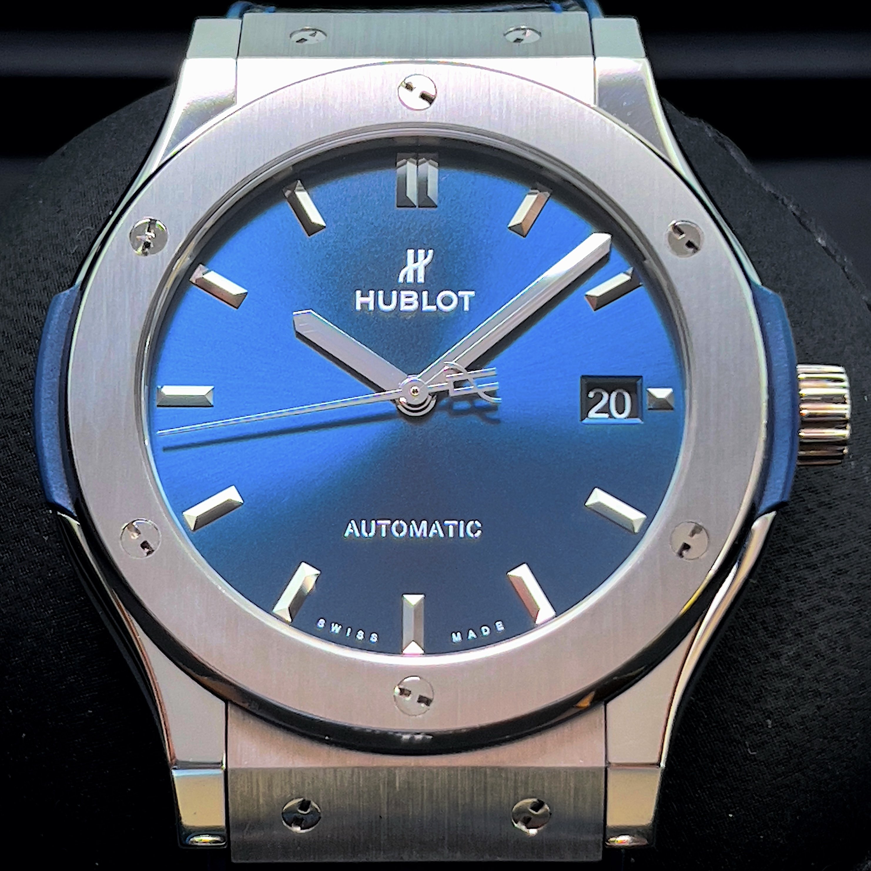 Hublot Classic Fusion Titanium Blue 45mm / 511.NX.7170.LR / Full