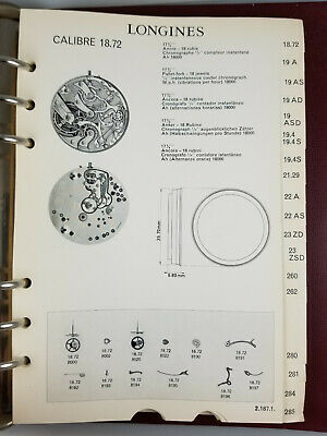 RARE VINTAGE LONGINES WATCH PARTS MANUAL CATALOG WATCHMAKERS