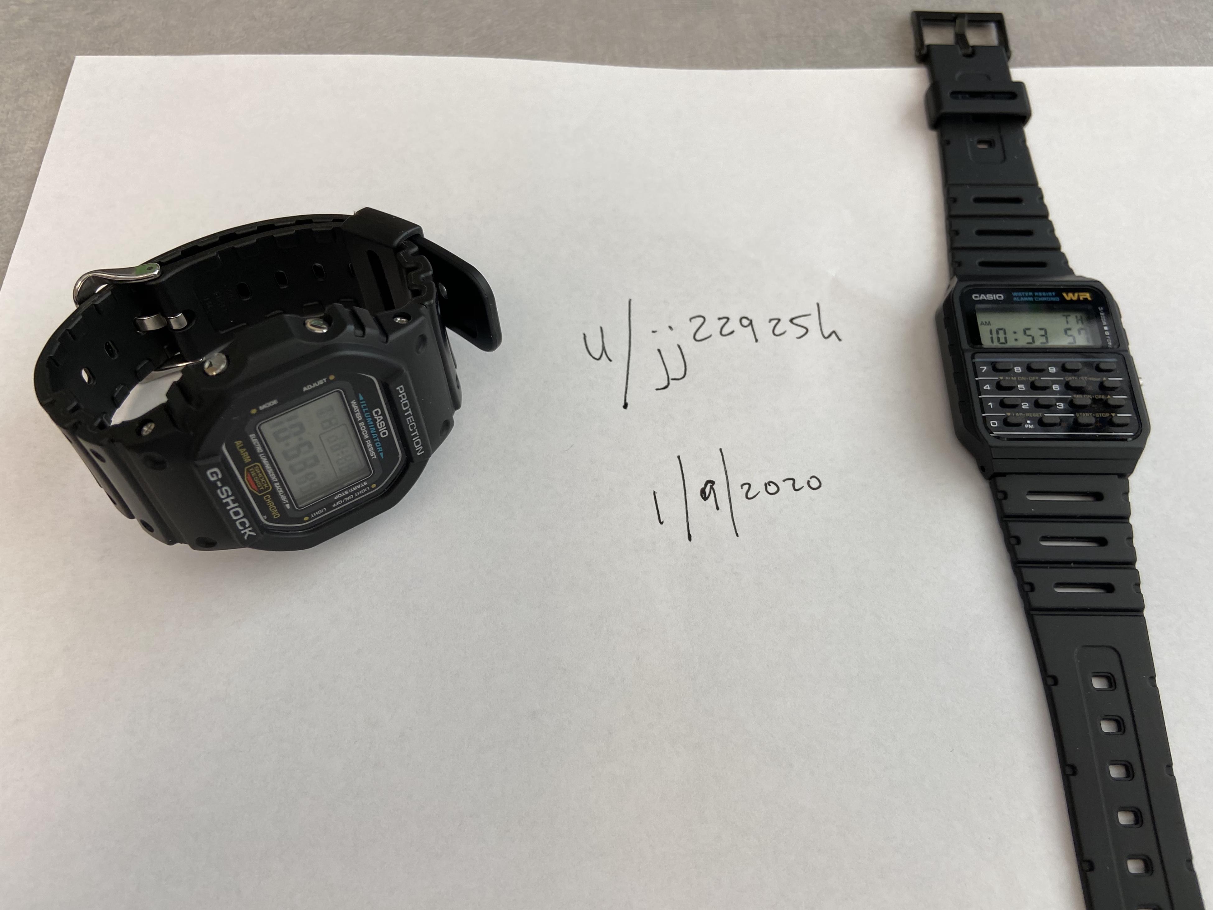 Wts Casio G Shock Dw5600 Casio Ca53w 1 Calculator Watch Watchcharts