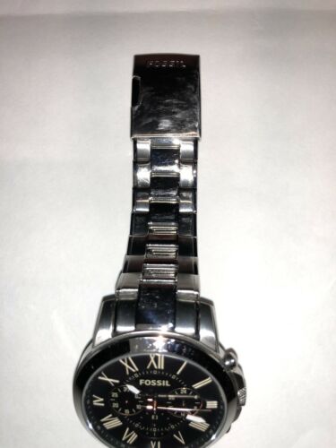 Fossil FS4994 Grant Black Dial Stainless Steel Chronograph Men s Watch WatchCharts