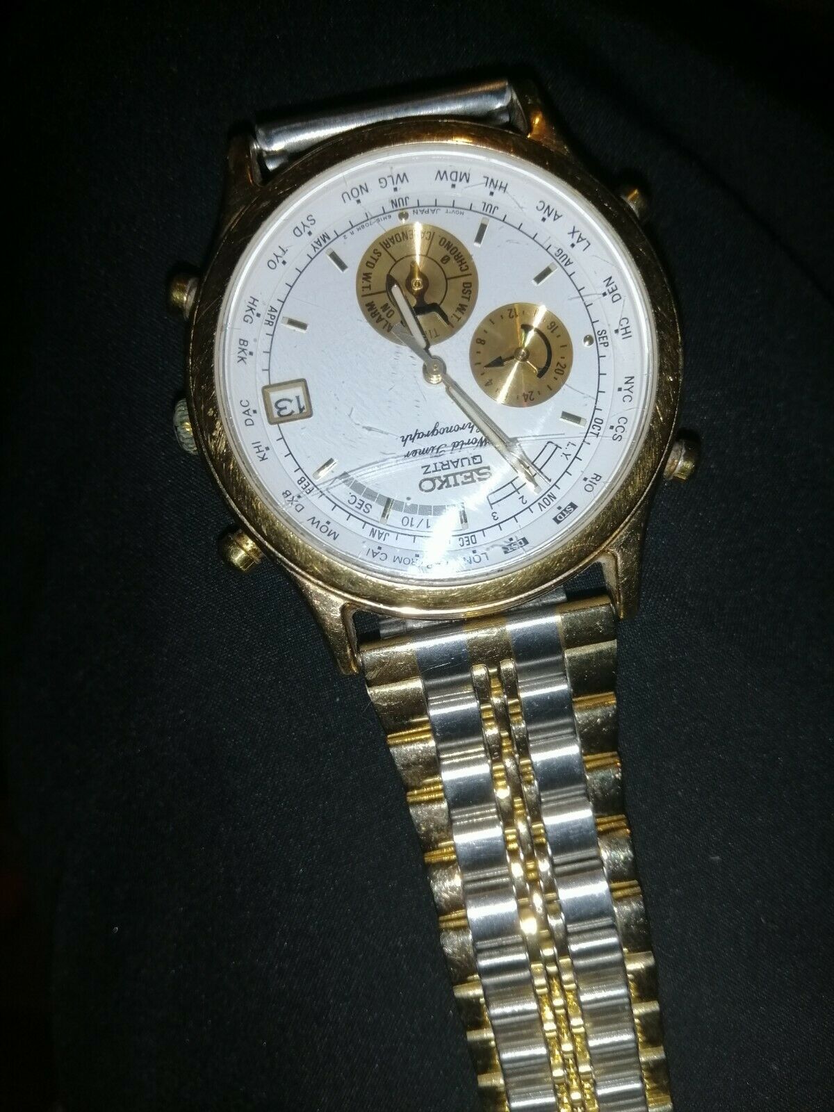 seiko world timer quartz