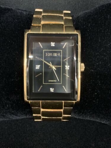 Elgin black outlet diamond watch